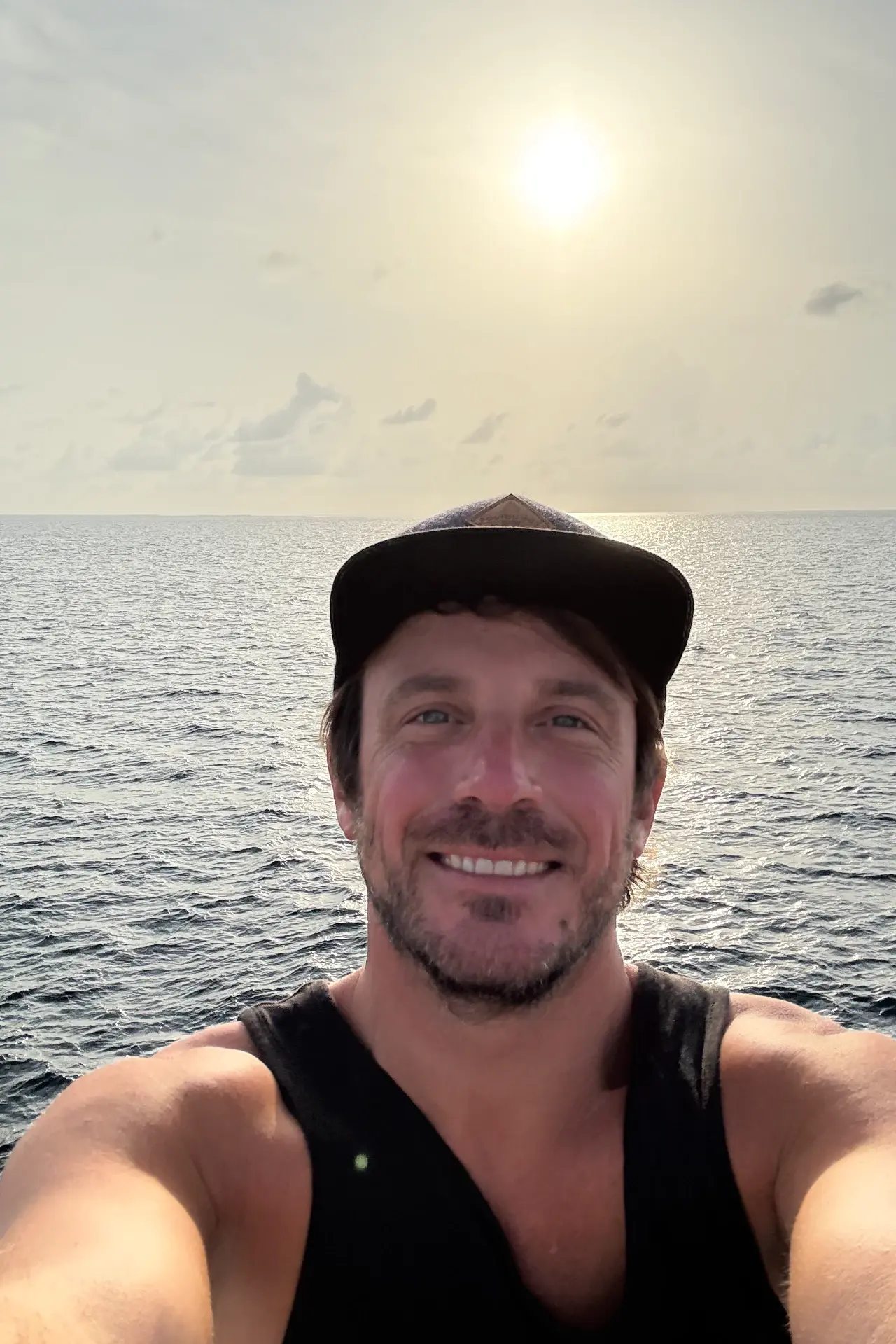 Erol, founder of Blue Rides, on a dive boat