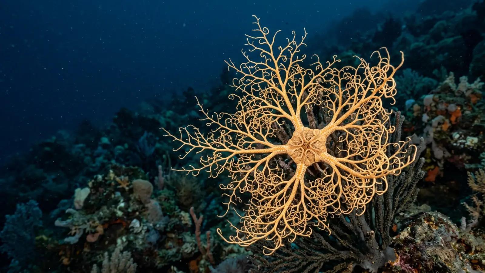 Basket stars at the dive site Lea Lea's Lookout