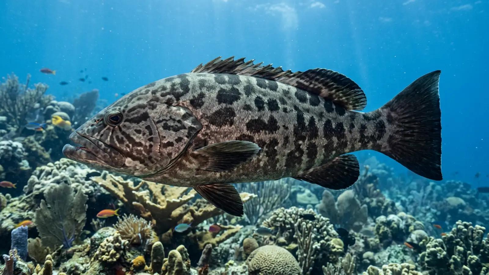 Black grouper at the dive site Amberjack Reef