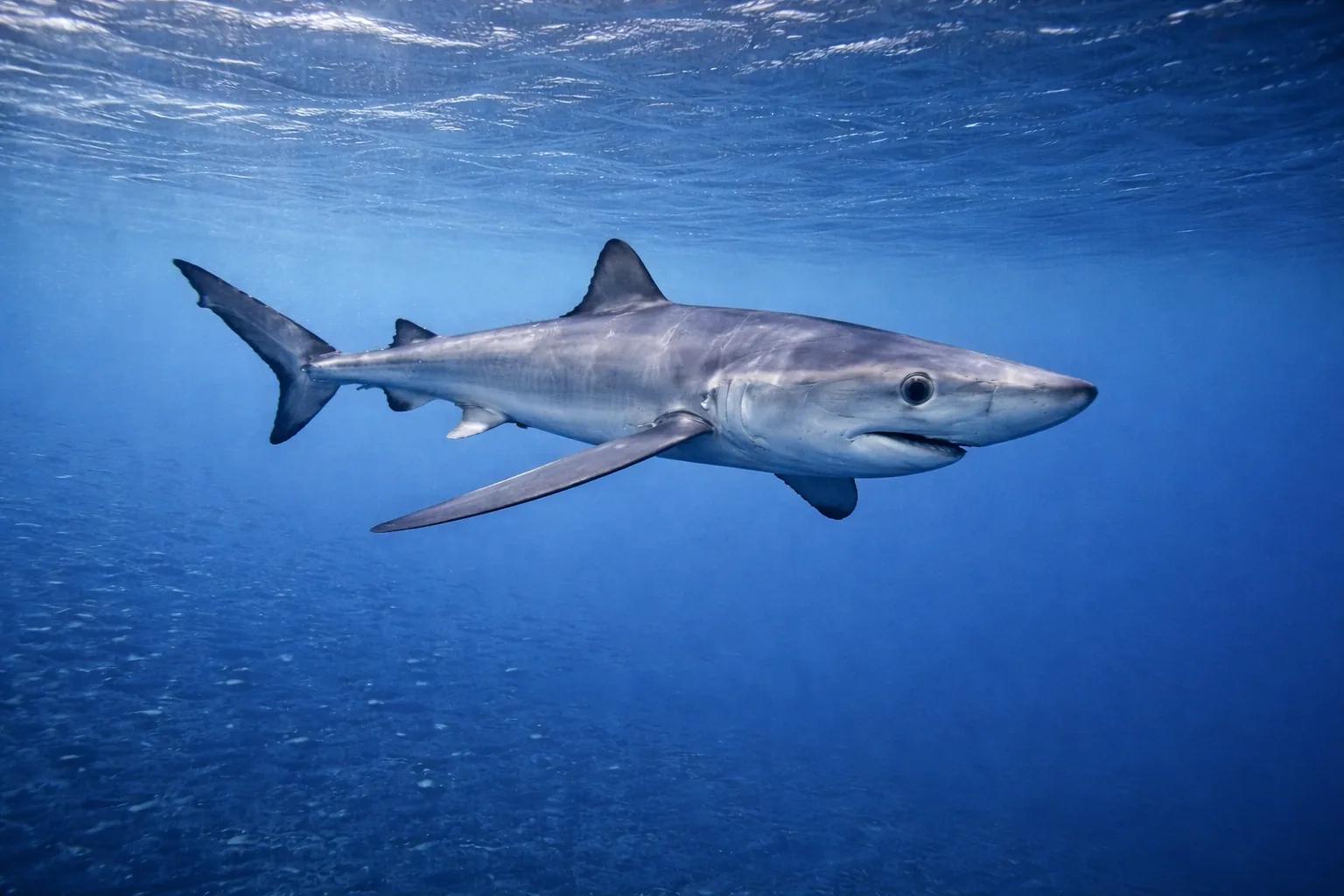 Blue Shark at the dive site Caloura Reef