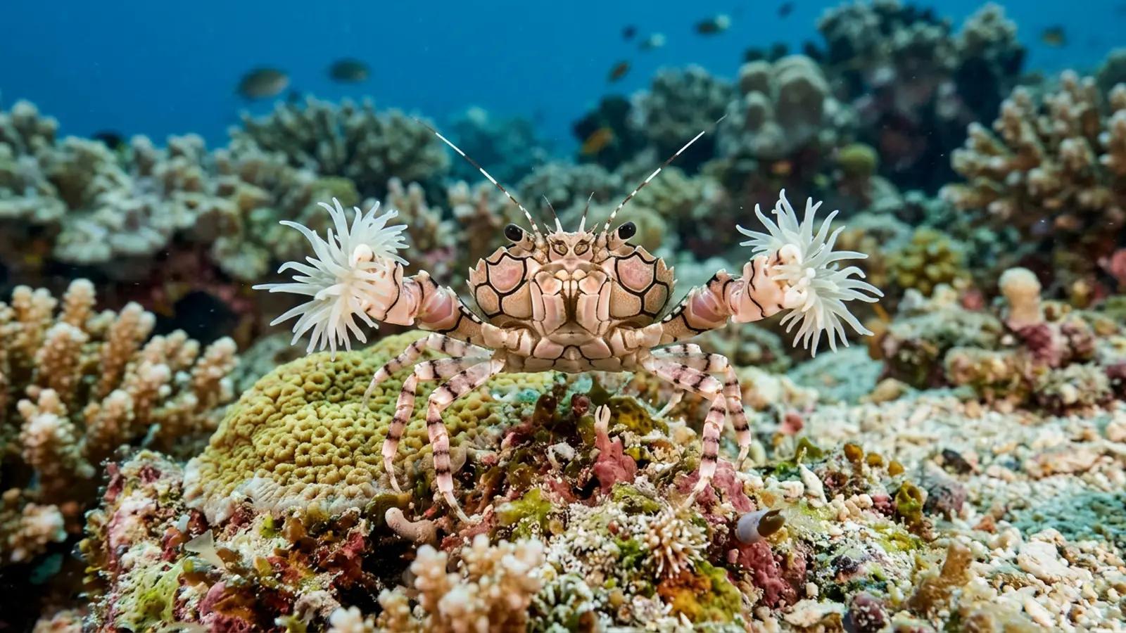 Crab at the dive site Tackle Box Canyons