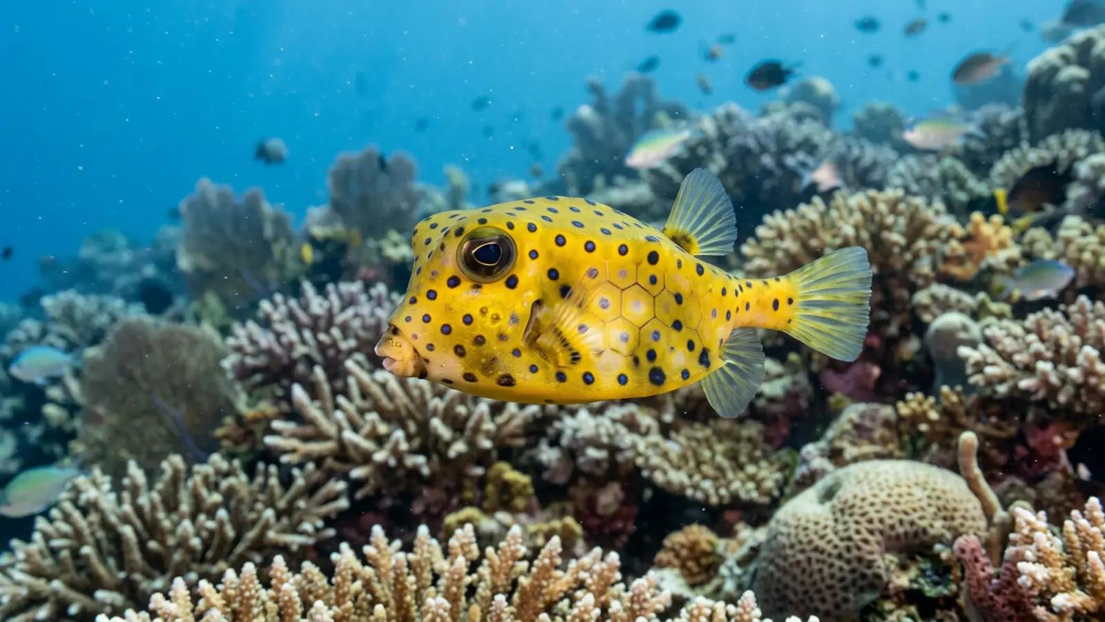 Boxfish at the dive site Shallow El Aquario