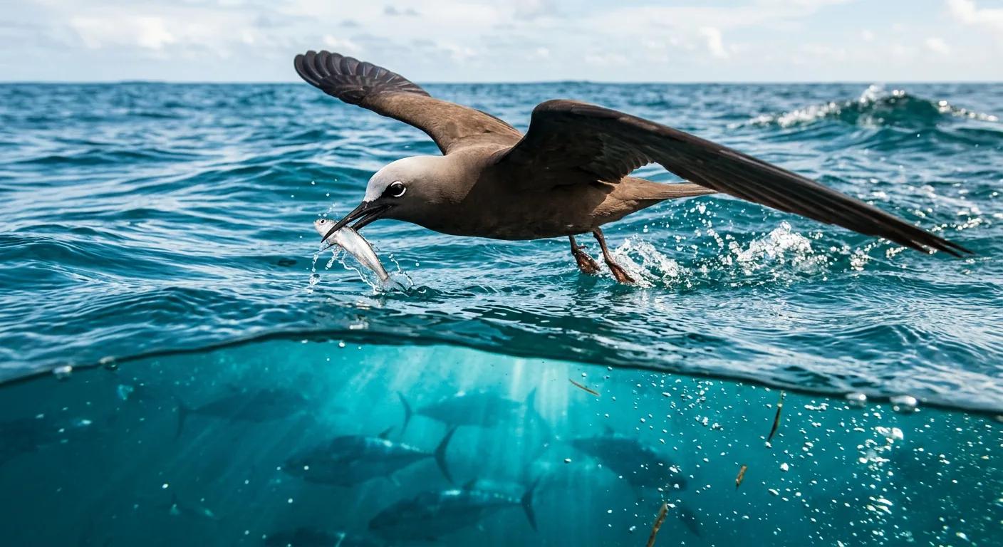 Brown noddy tern at the dive site Punta Moreno