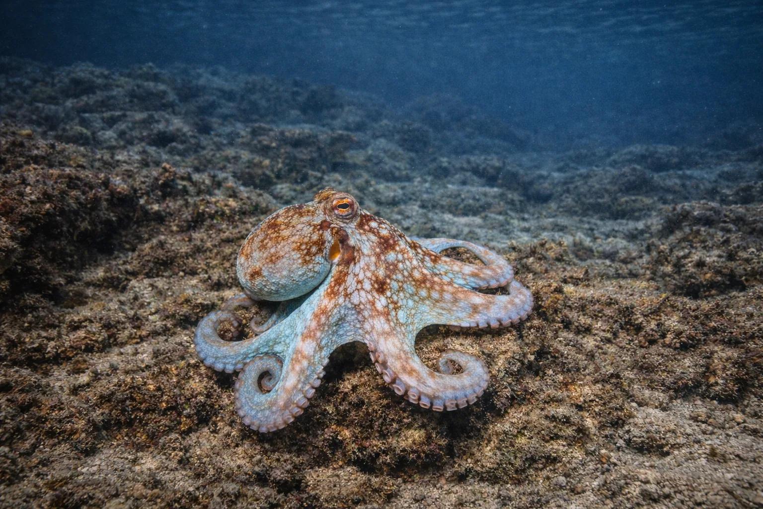 Caribbean reef octopus at the dive site Danger Reef