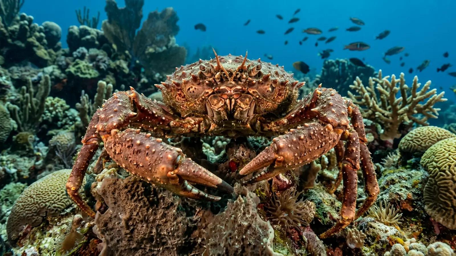 Channel clinging crab at the dive site Amberjack Reef