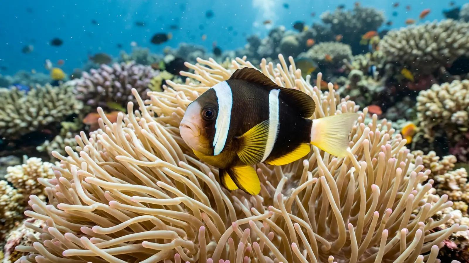 Clark's anemonefish at the dive site Dimakya Island