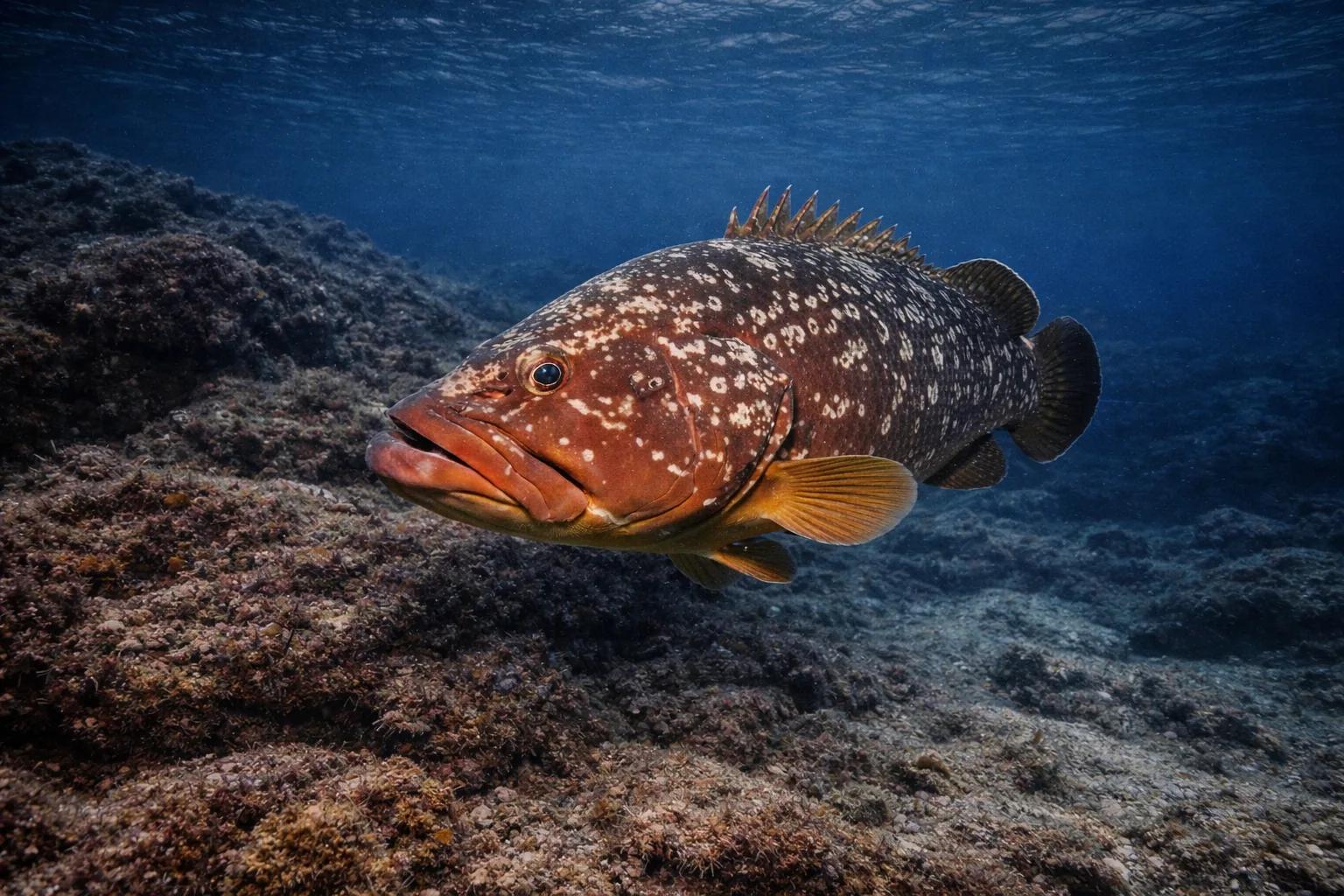Dusky Grouper at the dive site Caloura Reef