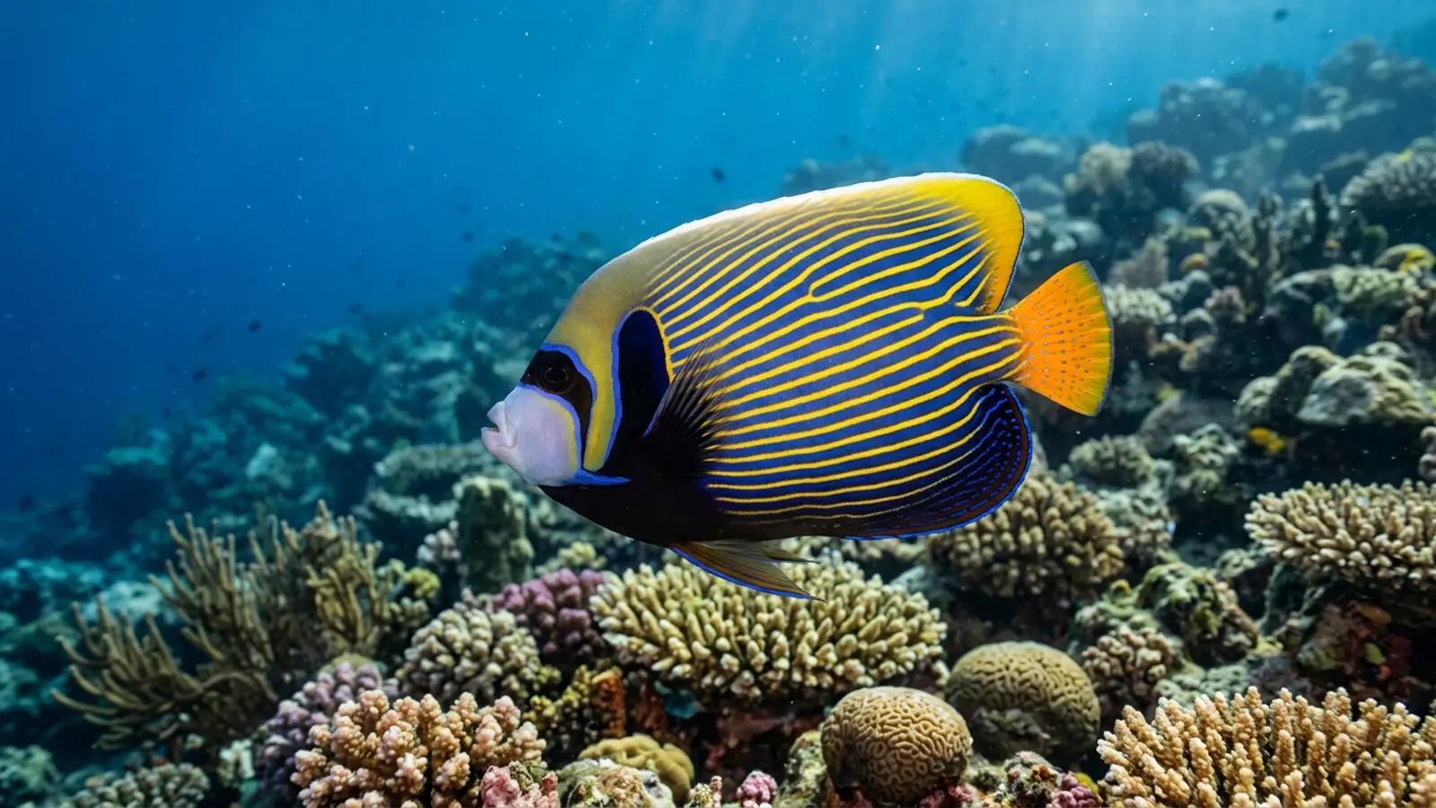 Emperor Angelfish at the dive site Maskali Garden