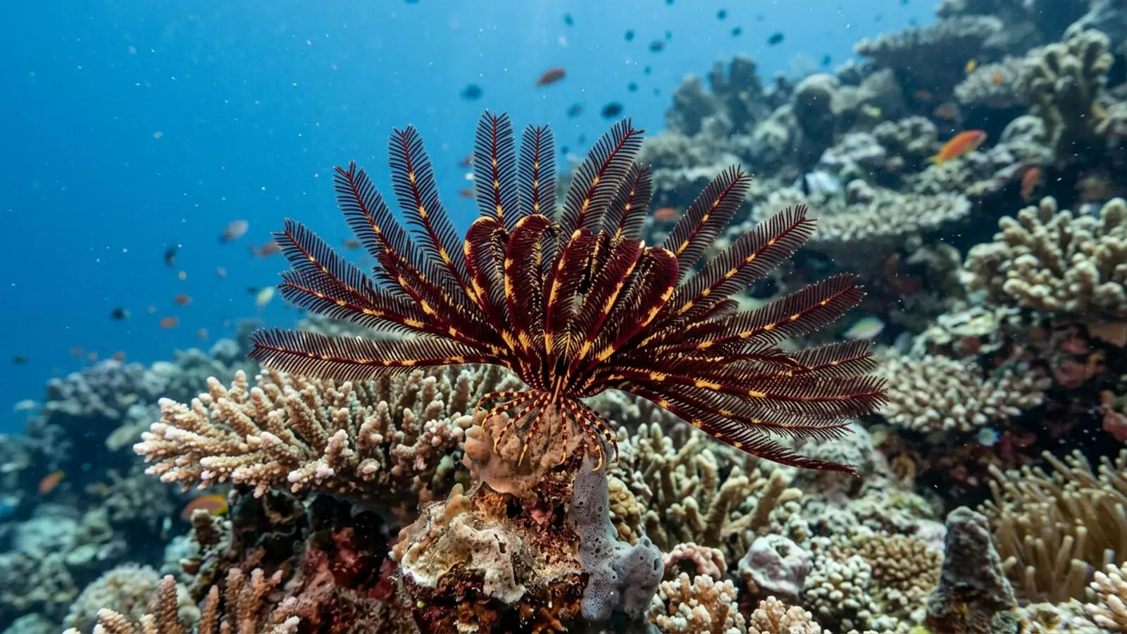 Estrellas de plumas at the dive site Coral Gardens - Beqa
