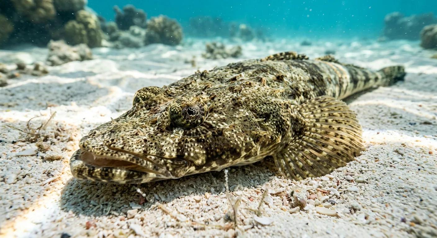 Blue-spotted Flathead at the dive site Sutherland Point