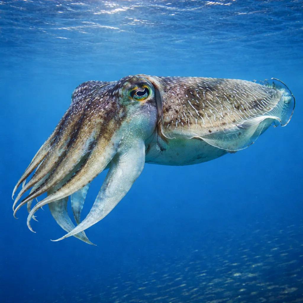 Giant Cuttlefish at the dive site Fish Rock Cave