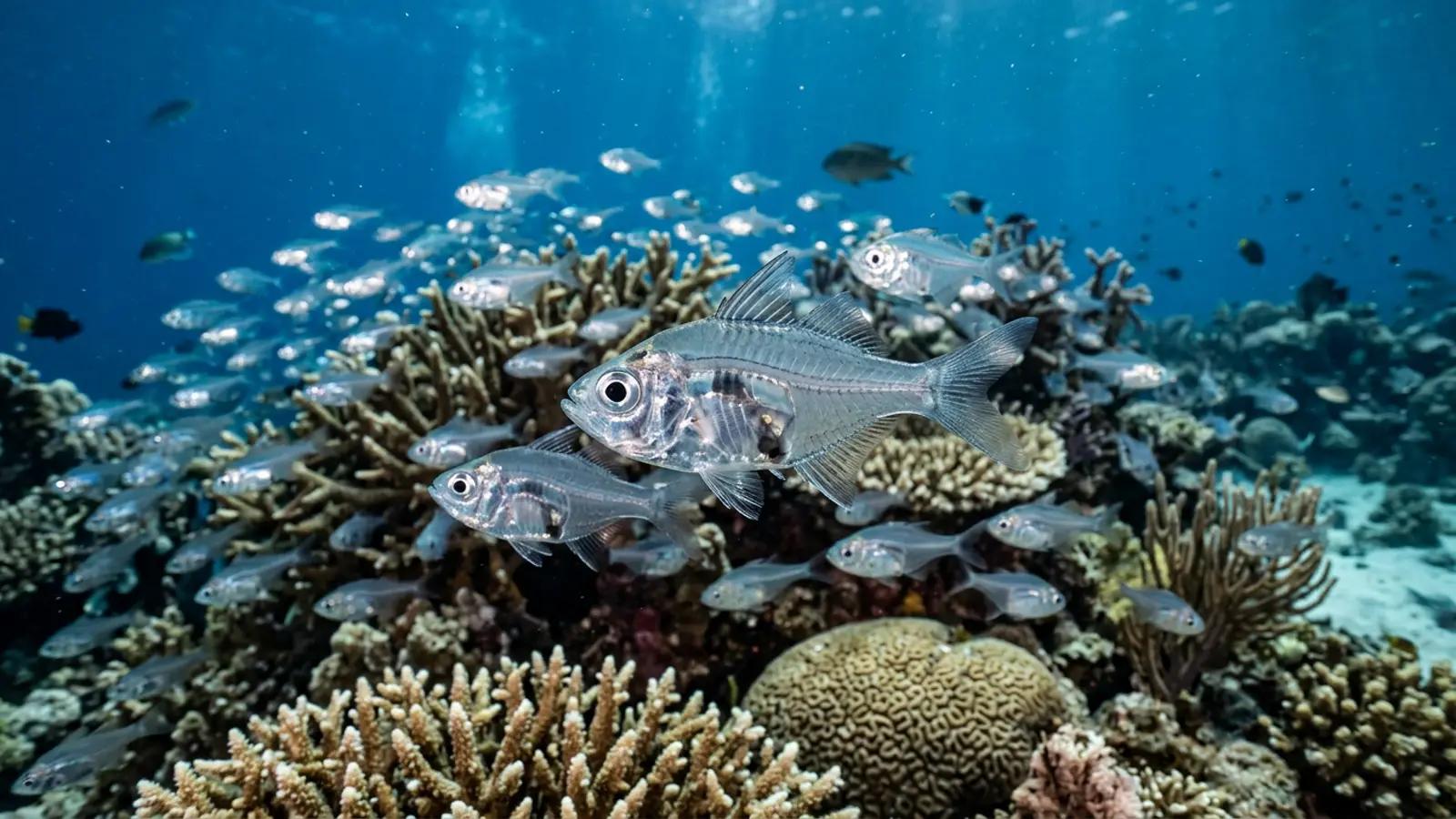Glasfische at the dive site Moucha Island Reef