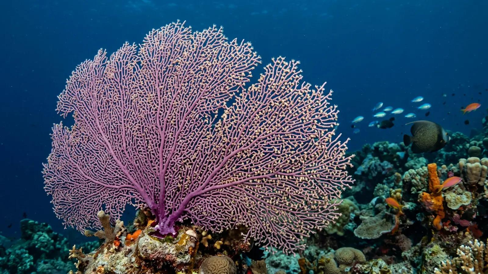 Gorgonian fans at the dive site Paraiso Perdido