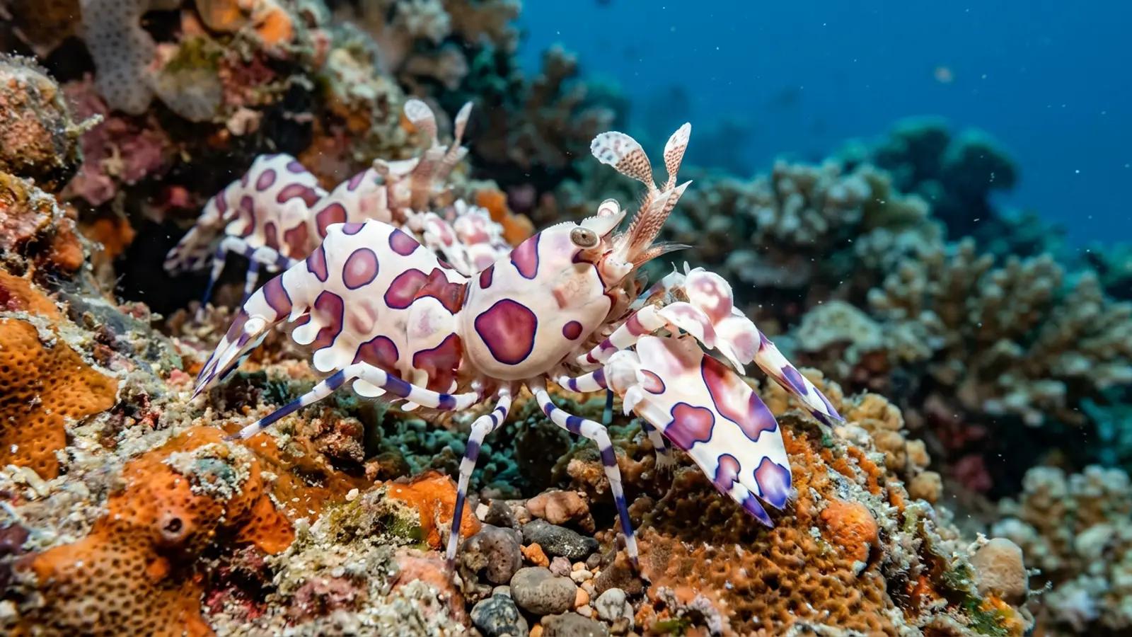 Harlequin shrimp at the dive site Pool Party