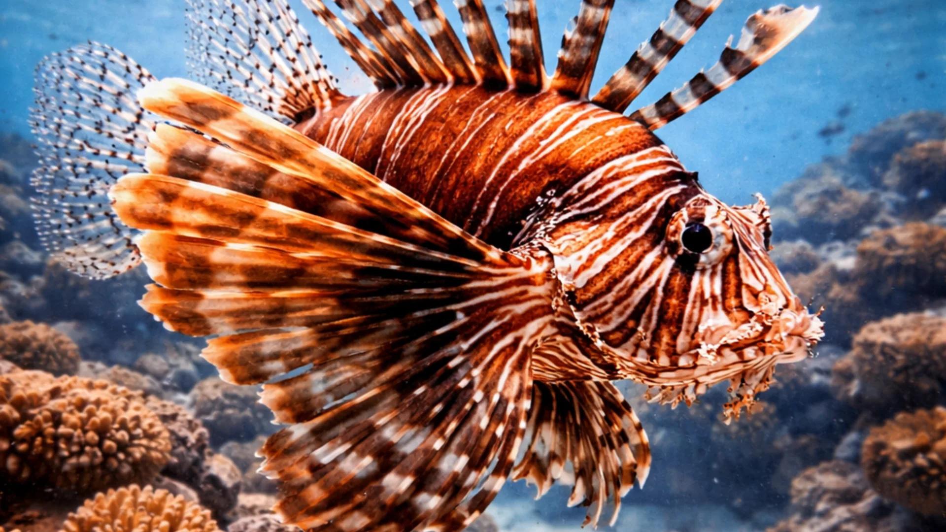 Lionfish at the dive site Elephante