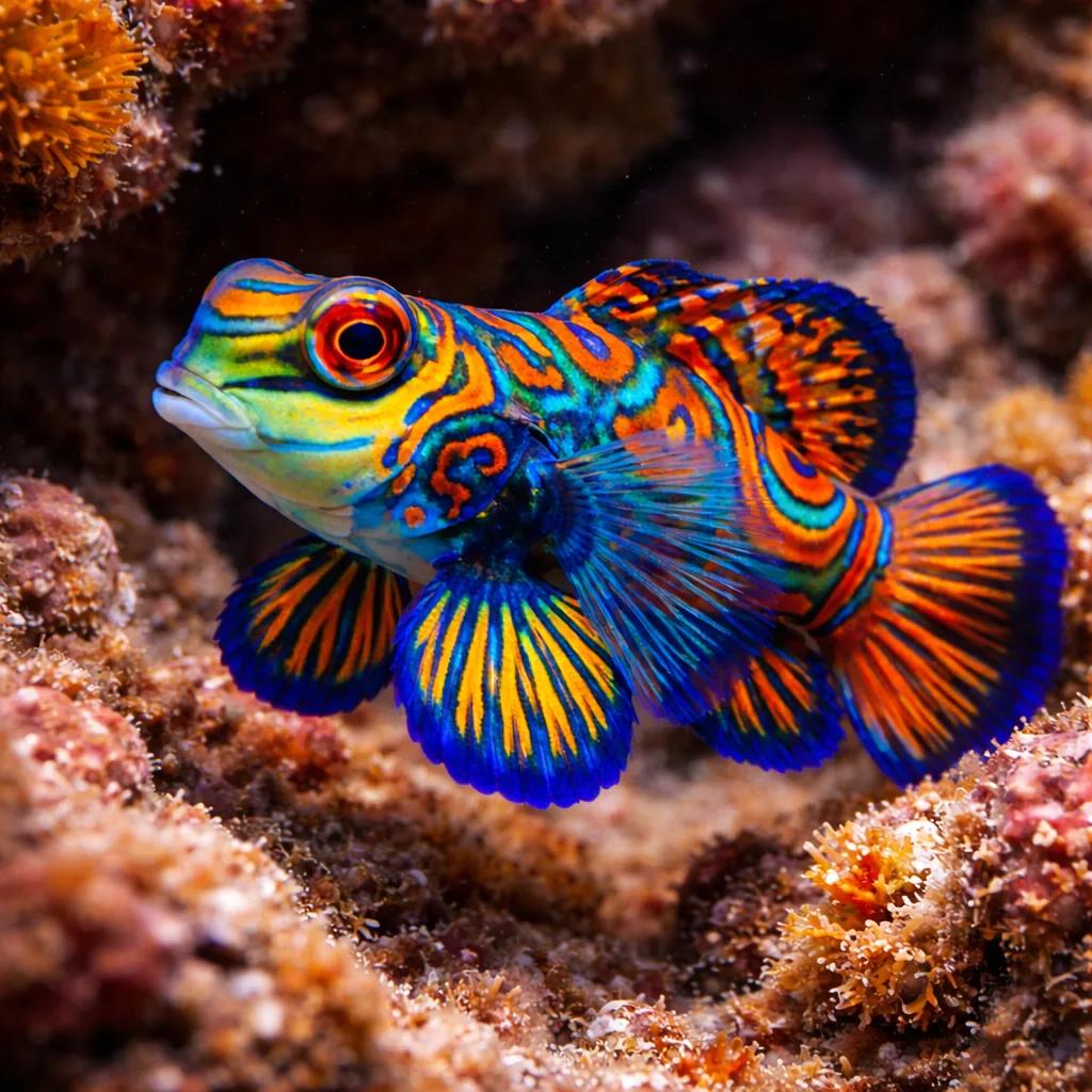 Mandarin fish at the dive site Mandarin House