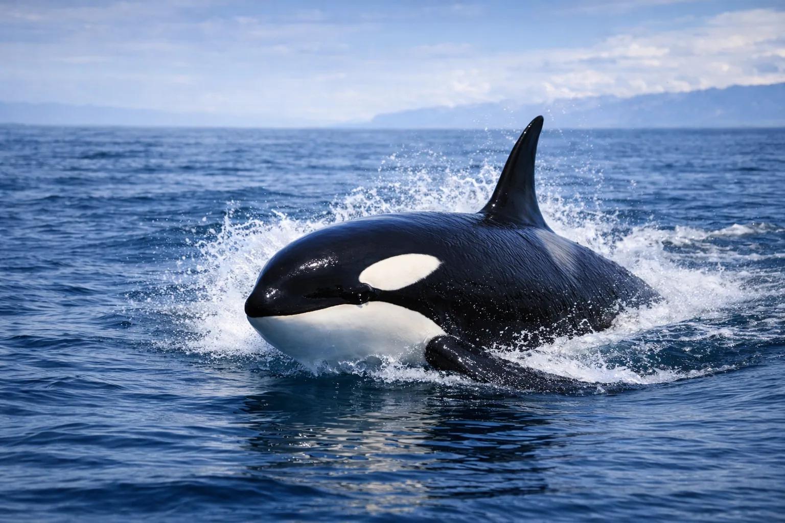 Orcas at the dive site Gulliver’s