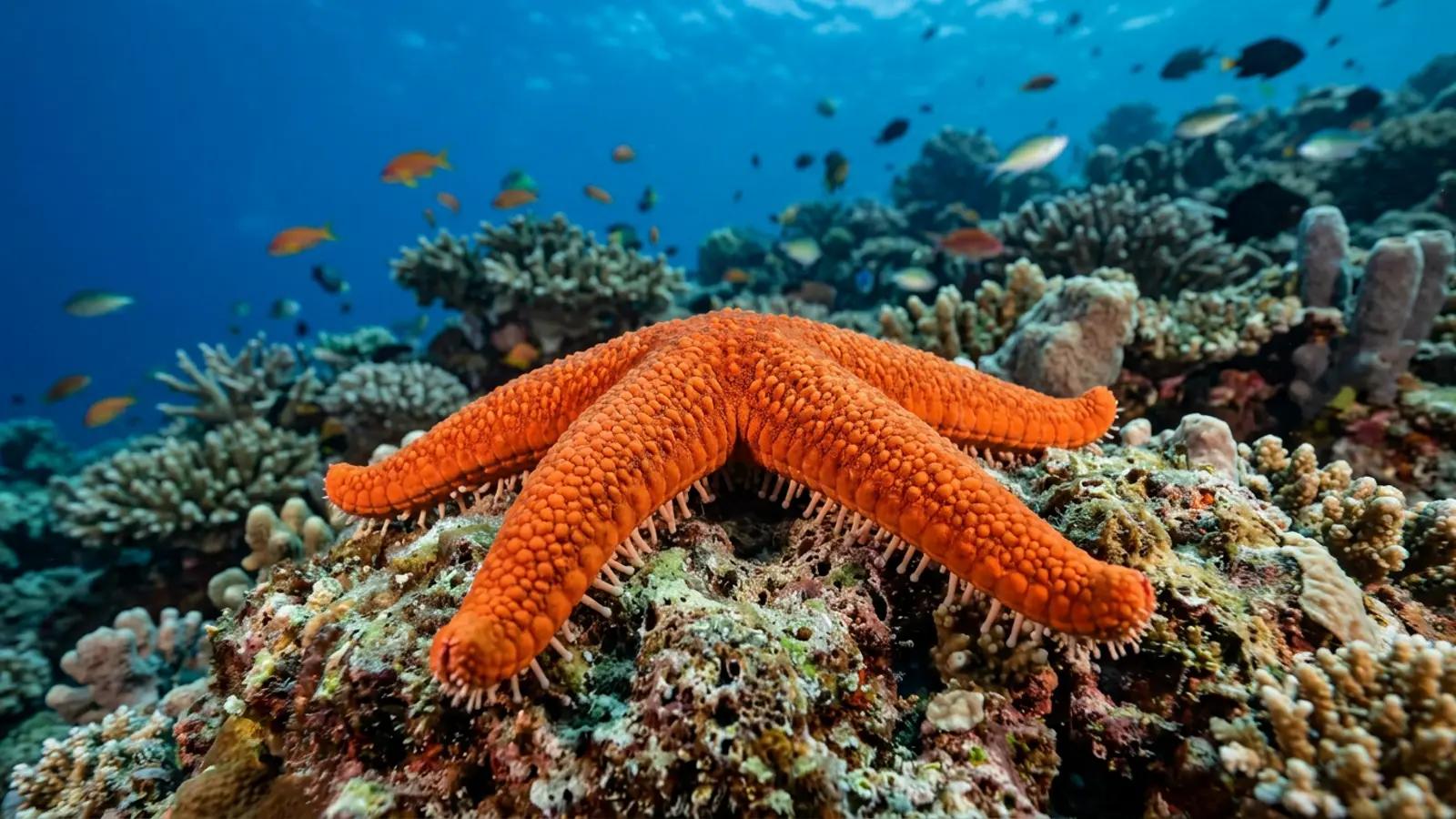 Sea stars at the dive site Swanee Reef