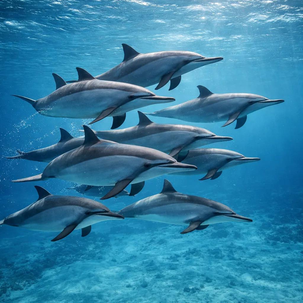 Dolphins at the dive site Pool Party
