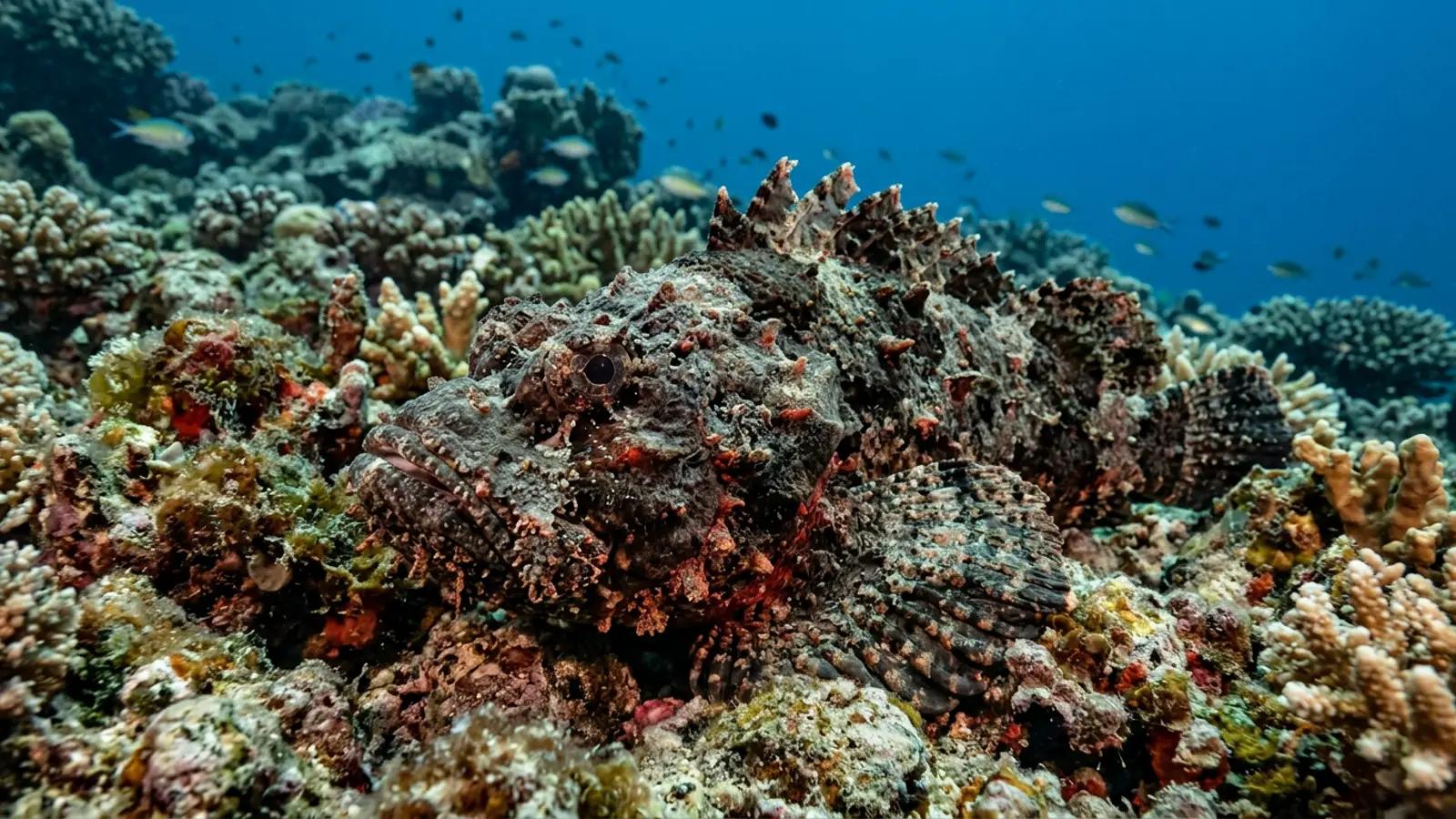 Stonefish at the dive site Mitsio Wreck