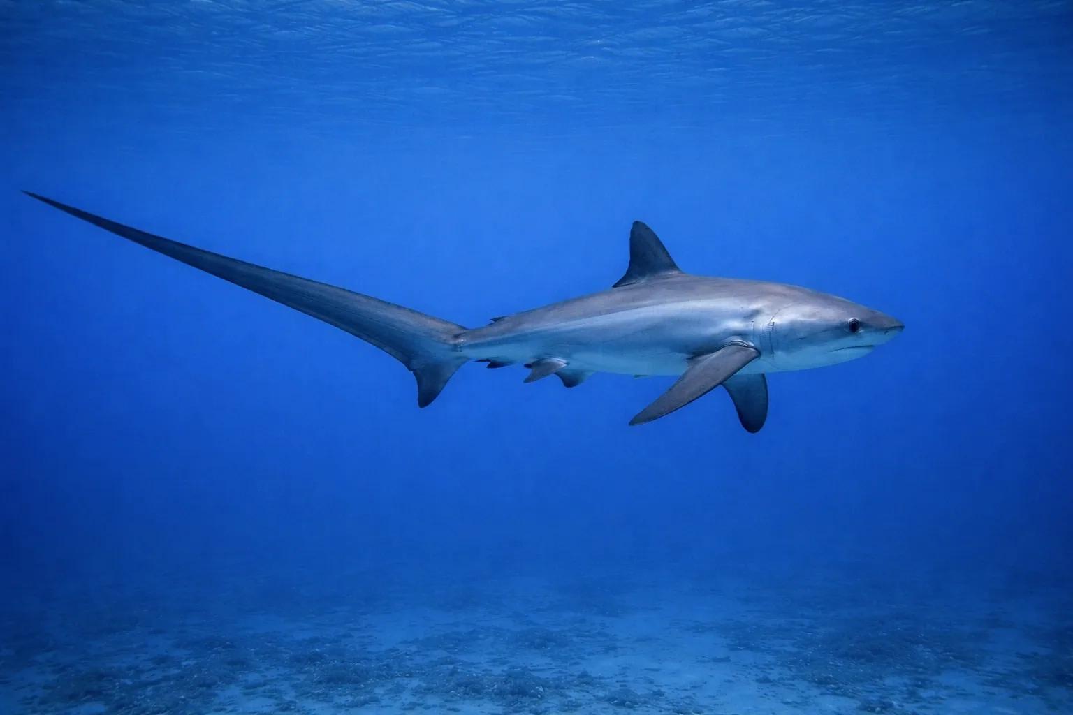 Thresher shark at the dive site Pool Party