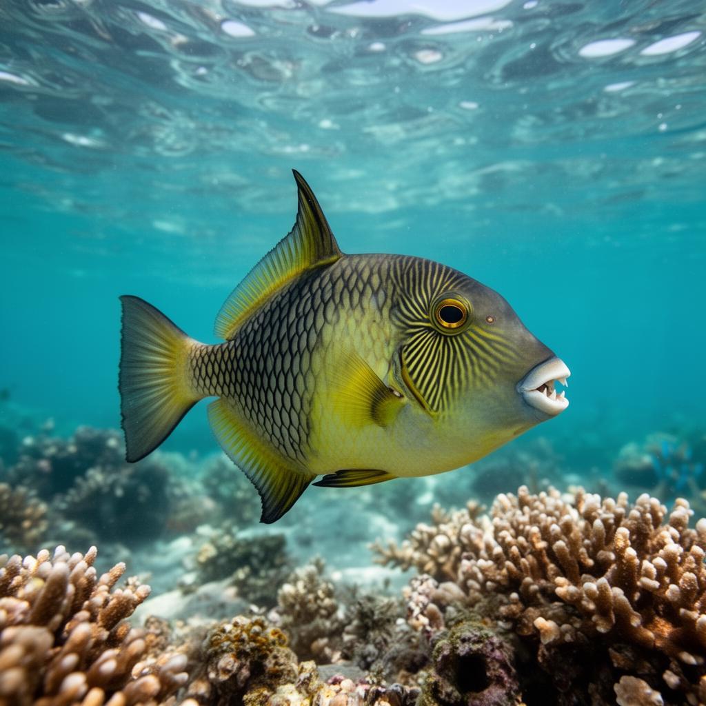 Triggerfish at the dive site Caloura Reef