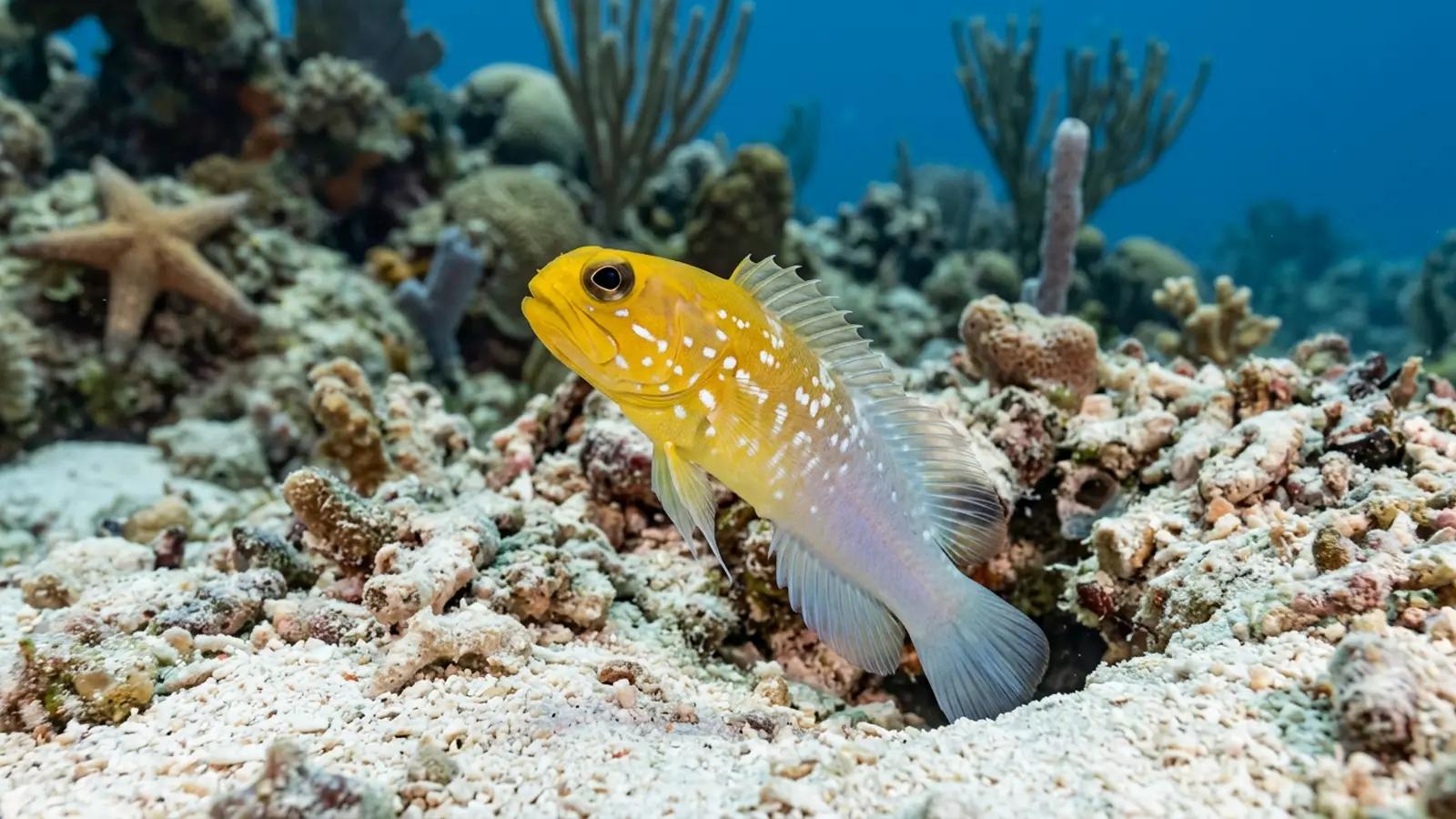 Yellowhead Jawfish at the dive site Pillar Wall
