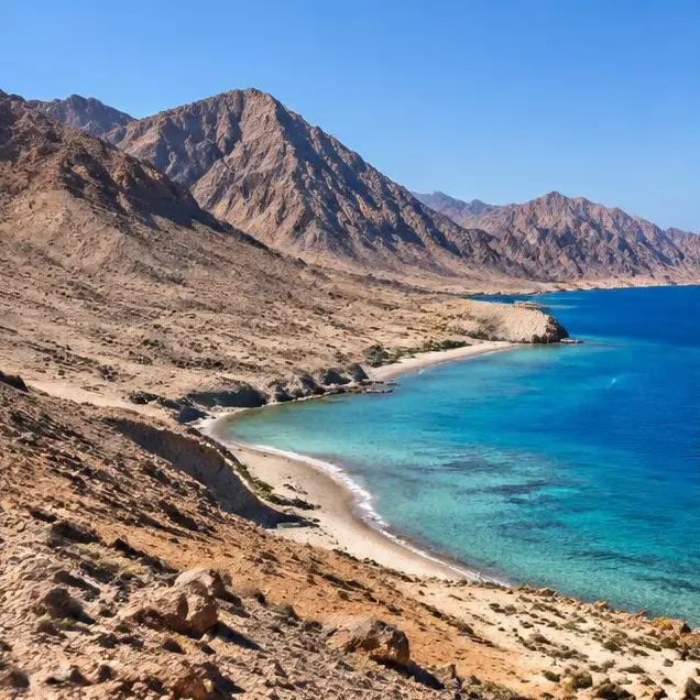 AI-generated illustration of Red Sea desert coast