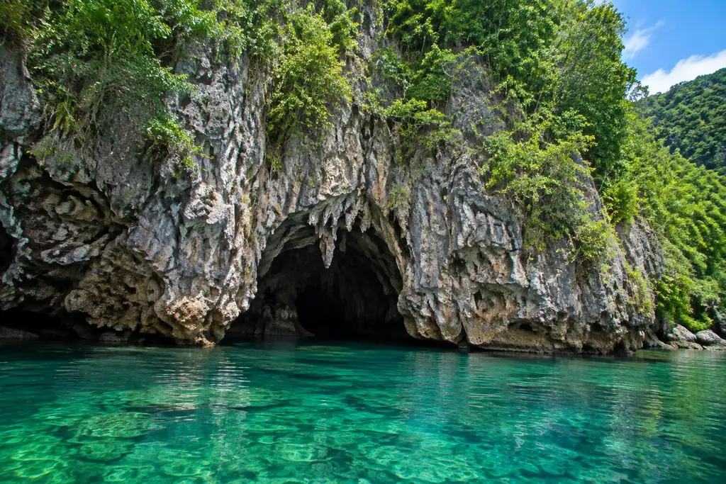 AI-generated illustration of Fijian limestone caves