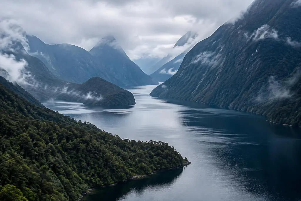 AI-generated illustration of Doubtful Sound