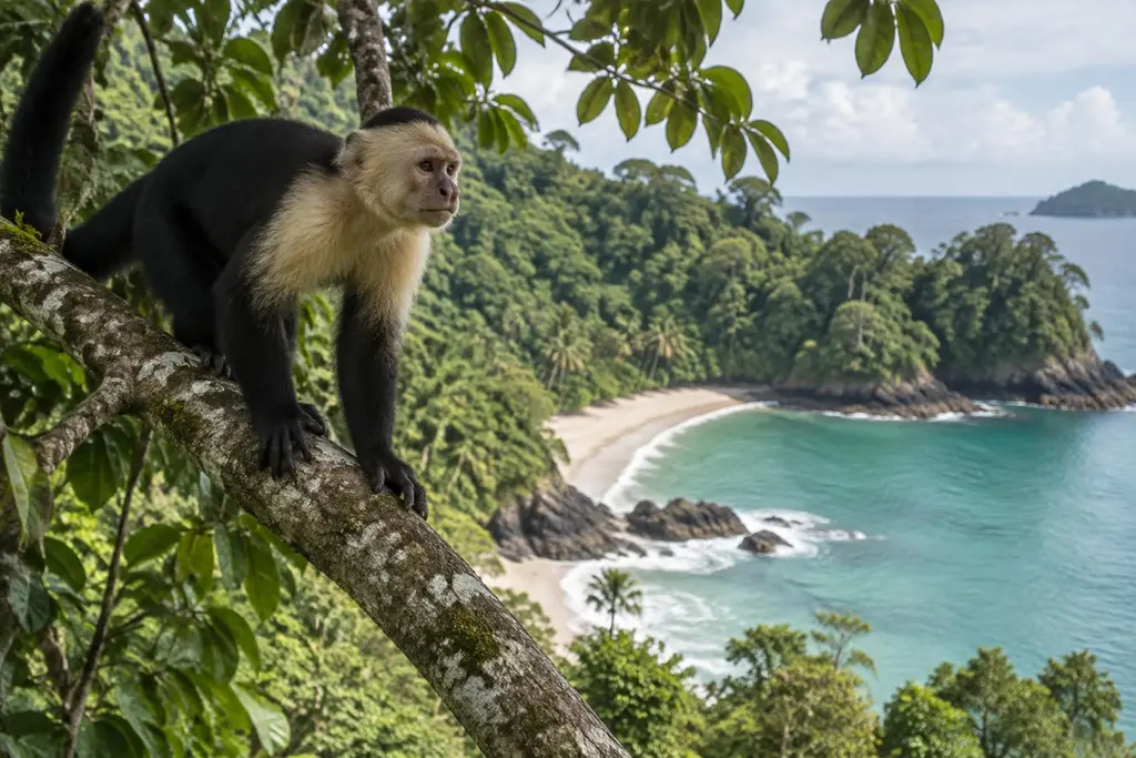 AI-generated illustration of Manuel Antonio