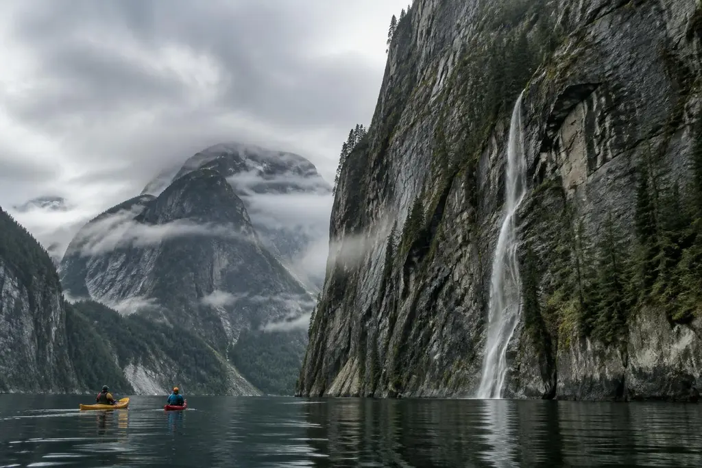 AI-generated illustration of Misty Fjords