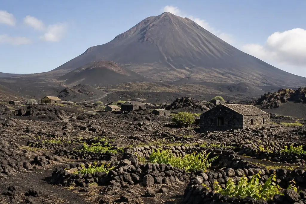 AI-generated illustration of Fogo volcano