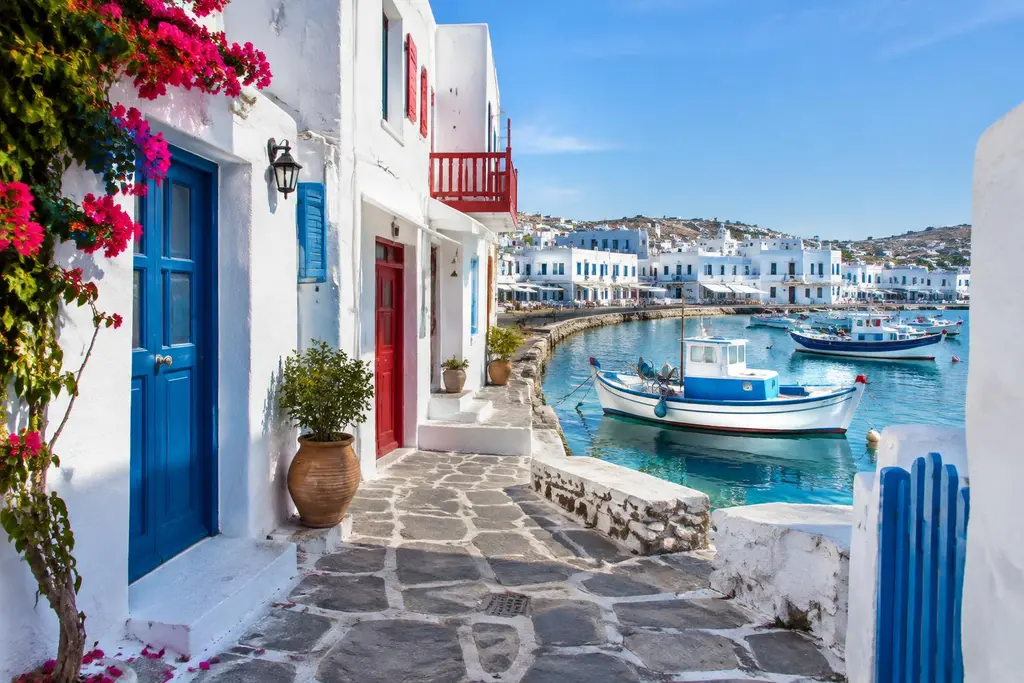 AI-generated illustration of Mykonos