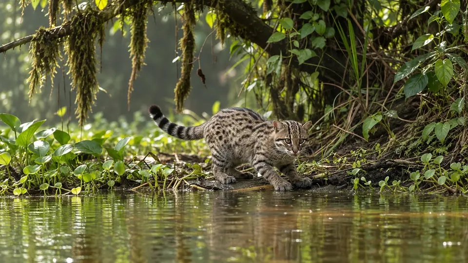 AI-generated illustration of Fishing cat