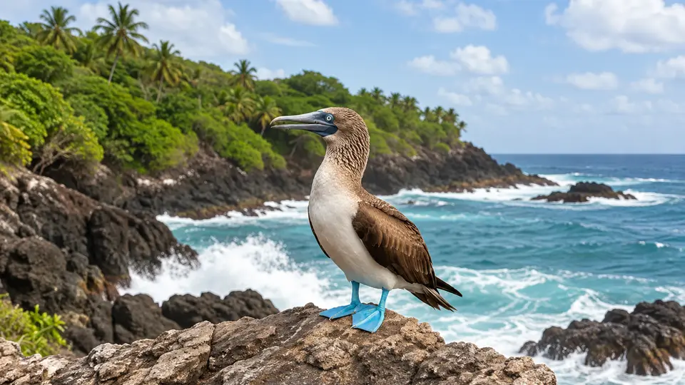 AI-generated illustration of Blue-footed Booby