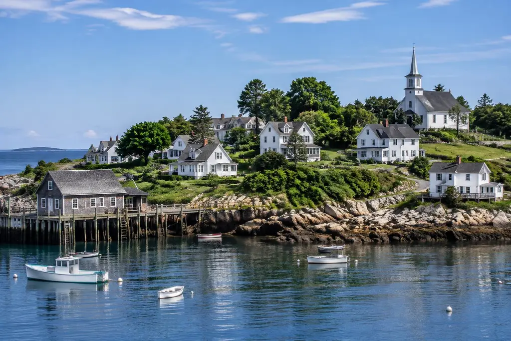 AI-generated illustration of New England island villages