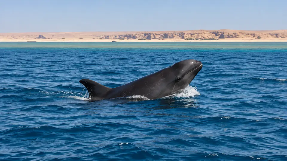 False Killer Whale in its natural habitat, AI illustration