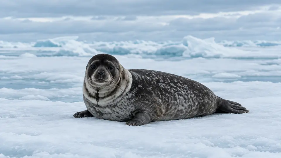 Hooded Seal in its natural habitat, AI illustration
