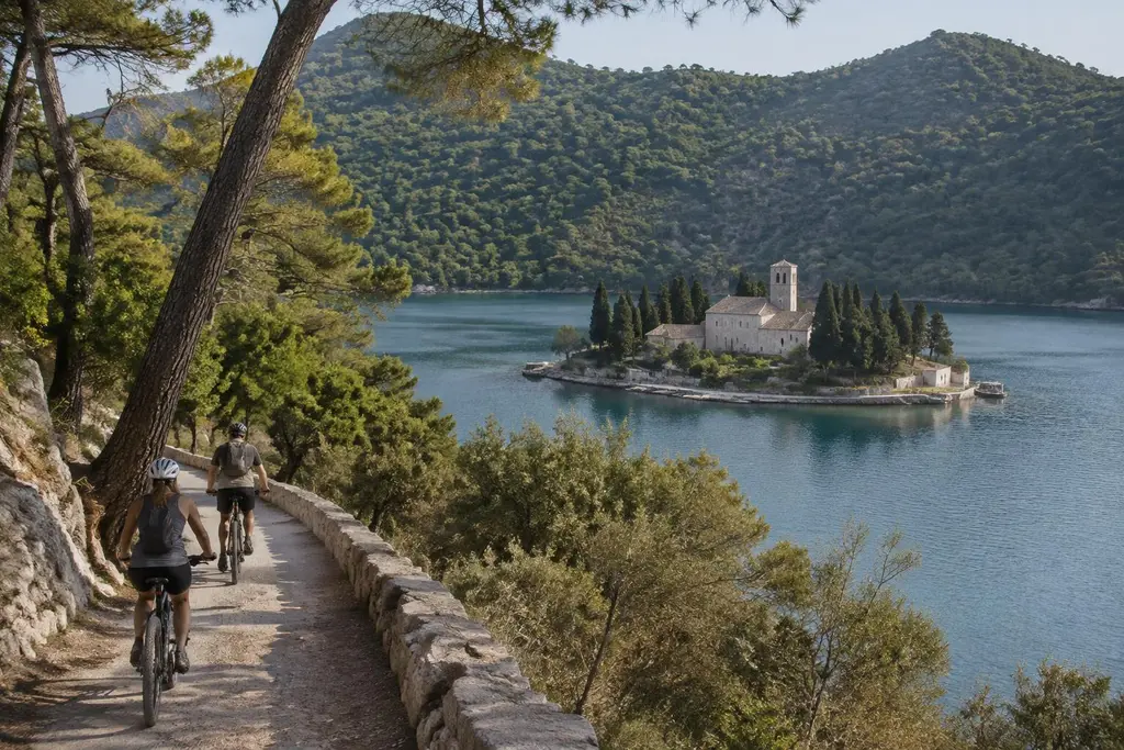 AI-generated illustration of Mljet