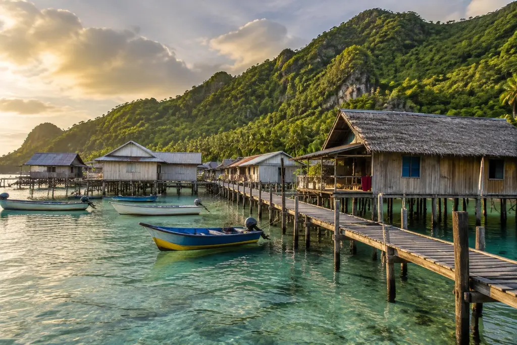 AI-generated illustration of Island villages