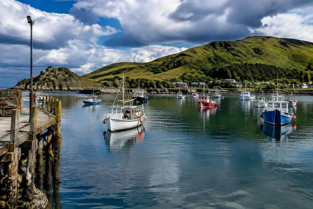 AI-generated illustration of Southern coastal harbours