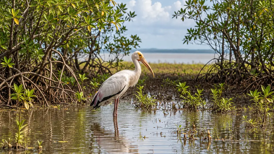 Milky stork