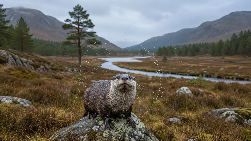AI-generated illustration of Eurasian Otter
