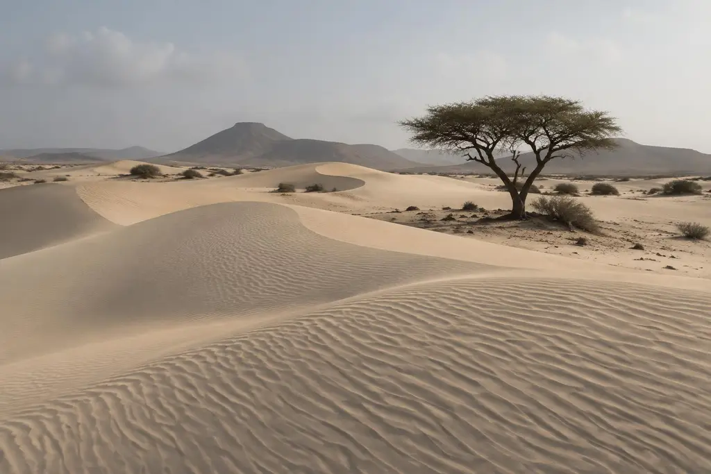 AI-generated illustration of Boa Vista dunes