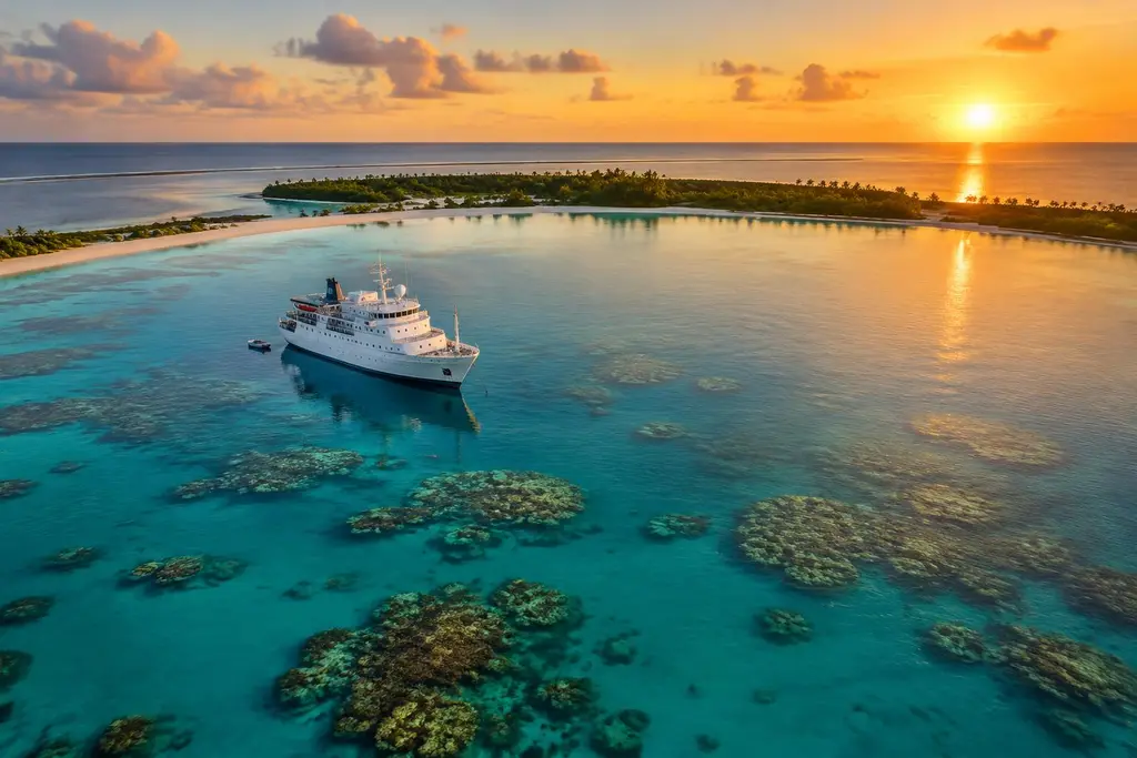 AI-generated illustration of Atoll anchorages