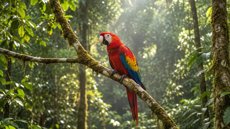 AI-generated illustration of Scarlet Macaw