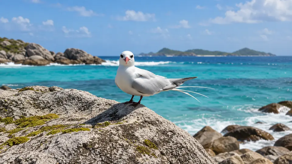 AI-generated illustration of White-tailed Tropicbird