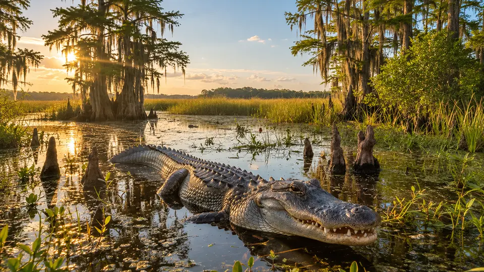 AI-generated illustration of American Alligator