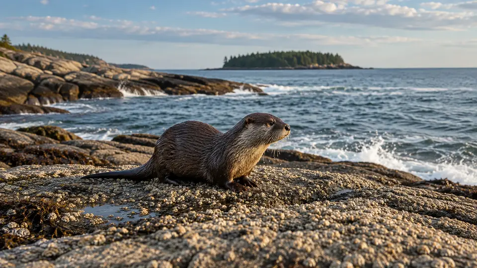 AI-generated illustration of North American River Otter